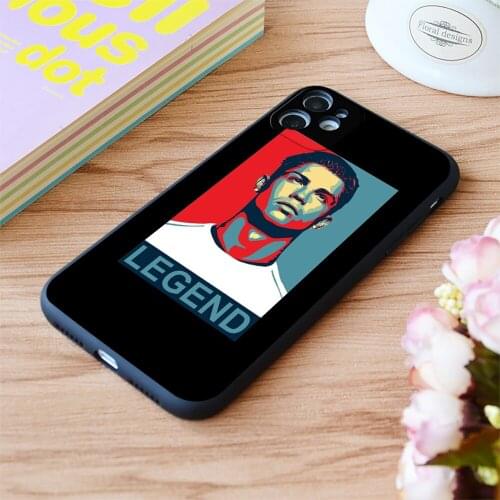For iPhone Ronaldo Print Soft Matt Apple iPhone Case 6 7 8 11 12 Plus Pro X XR XS MAX SE