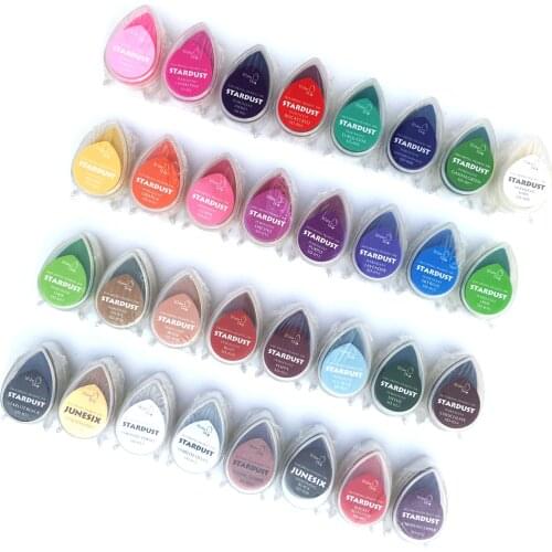10 pcs/lot) Pearlescent pigment a bit sparklet ink pad shimmering colors glitter inkpads for decorating / stamping