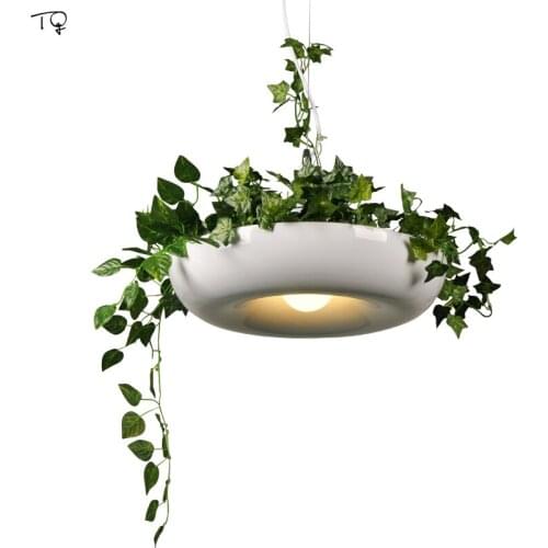 Nordic Sky Garden Fake Flowers Lighting Pendant Lights Led Creative Plant Flowerpot Dining Room Restaurant Living Room Balcony
