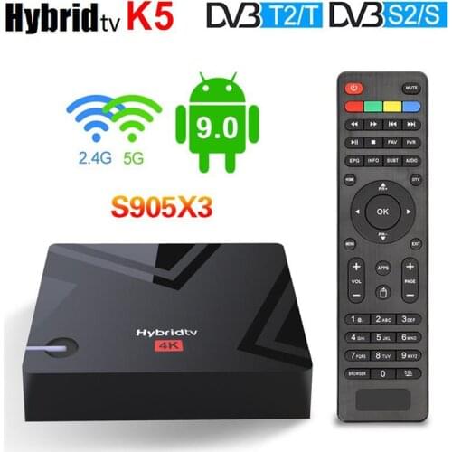 Mecool K5 Amlogic S905X3 Smart TV Box Android 9.0 4K Media Player DVB-S2/T2 Satellite Receiver 2.4&5G 2T2R Dual WIFI Set Top BOX