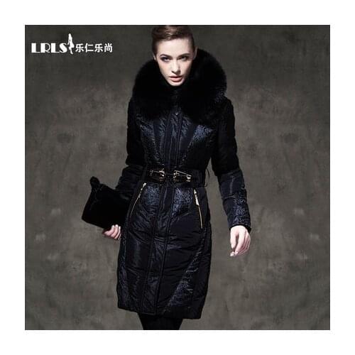 Royalcat luxury Down Coat 2016 Winter Jacket Women Down jackets Fur Hood thicken long Duck down coats Womens outerwear Parka