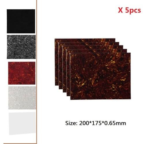 New 5PCS Self-adhesive Acoustic Guitar Pickguard Blank Sheet Scratch Plate 200*170*0.65 mm ,6 Colour Available