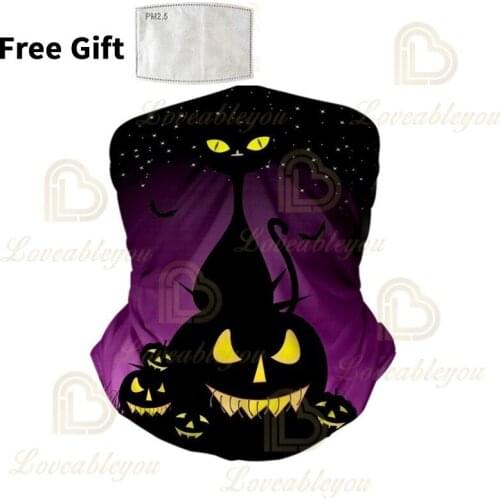 Halloween Face Scarf Sun Protection 3d Print Unisex Outdoor Riding s Protective Scarf Handkerchief