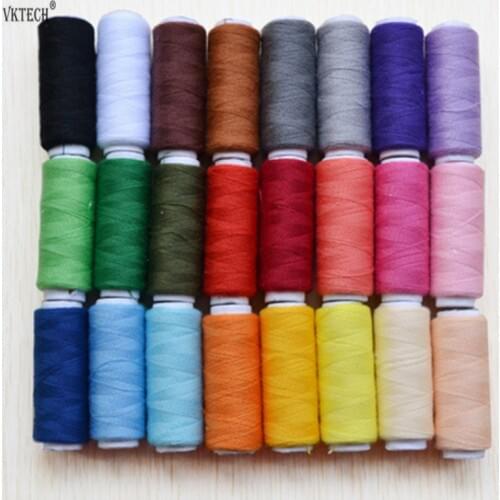 24 Colors 200 Yards Polyester Sewing Thread Sewing Supplies Wholesale Patch Cloth Embroidery Threads Sewing Machine Craft