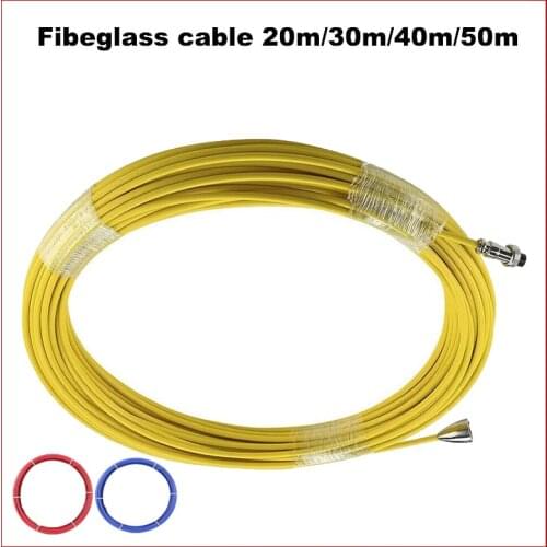Fiberglass cable 30meters 20m 40m 50m for Plumbing Survey Camera Pipe Cleaning Monitoring Equipment Duct Sanke rod