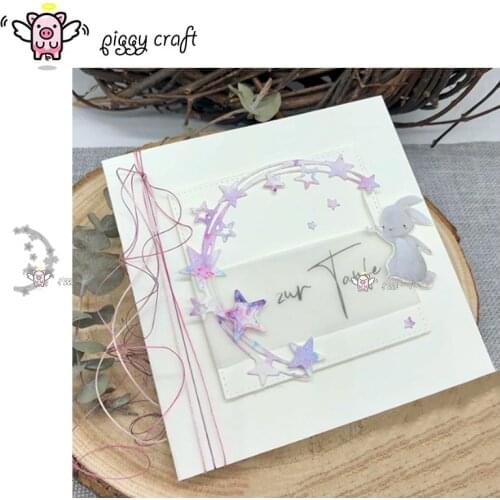 Piggy Craft metal cutting dies cut die mold Star ring decoration Scrapbook paper craft knife mould blade punch stencils dies