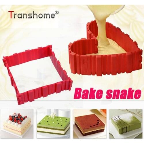 Transhome Silicone Cake Mold Pastry Tools Magic Baking Accessories Heart Shade Round Shade Bake Snake Cake Mold Decorating Tools