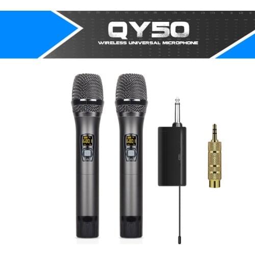 U-segment wireless one drag two household k-song universal microphone