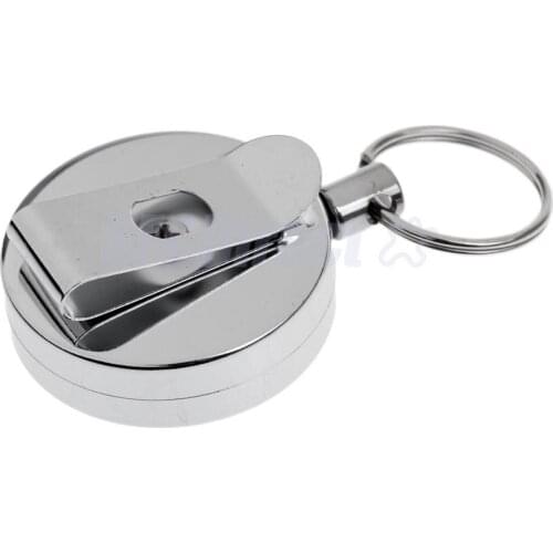 Retractable Badge Reel ID Holder Fishing Lanyard Reel Security Card Holder