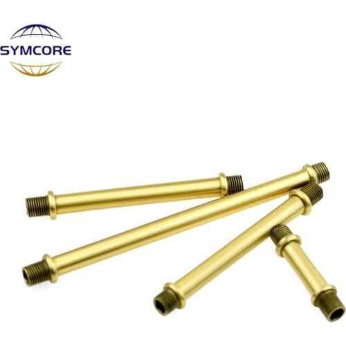 2pcs All brass tooth tube double head Male Thread Outer M10 hollow straight pole connecting tube Dia10mm Droplight Extension Rod