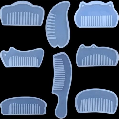 3D Transparent Silicone Comb Mold UV Epoxy Resin Mould Decorative Craft for Jewelry Making DIY Handmade Jewelry Making Tools