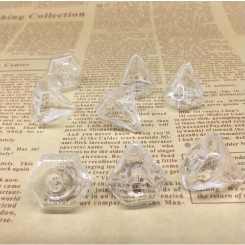 50sets/lot Transparent mini crystal glass globe cover glass bottle necklace glass vial pendant diy jewelry necklace accessory