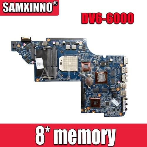 665281-001 650854-001 55.4RI01.261G For HP Pavilion DV6 DV6-6000 Laptop Motherboard Socket FS1 HD6750M 1GB