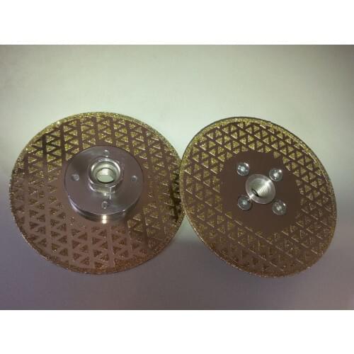 125mm 5'' diamond cutting and grinding discs for marble granite with flange double sides coated with diamond