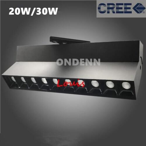 Free Shipping CREE 5x2W 5x3W 10x2W 10x3W LED Track Light Foldable Dimmable Rail Recessed Ceiling Lamps Spotlight Indoor Lighting