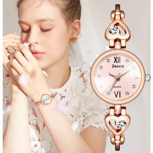 Shining Rhinestone Luxury Women Fashion Small Bracelet Watches Stainless Steel Qualities Ladies Quartz Wristwatches Woman Clock