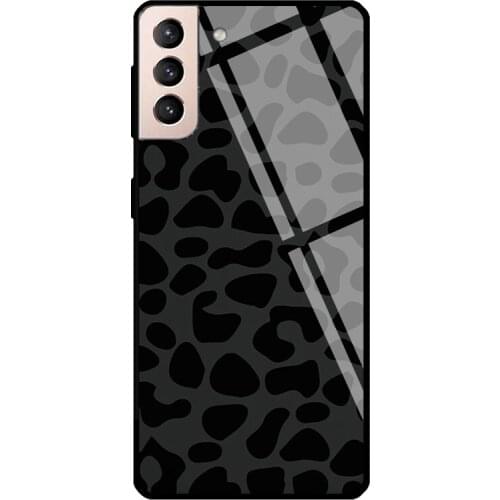 Black leopard print women cheetah Tempered Glass Case For Samsung Galaxy S21 Ultra Note 20 S8 S9 S10 Note 10 Plus S20 FE