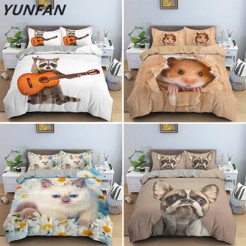 Animal Pattern Kids Bedding Set Luxury Duvet Cover Set Comforter Quilt Cover Single Double Twin Full Queen King Size