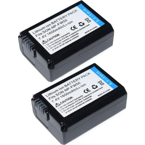 TWO (2) NP-FW50 Battery for Sony Cyber-shot DSC-RX10, RX10 II, RX10M2