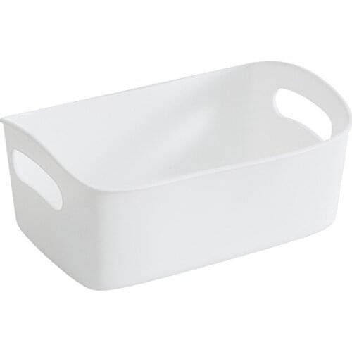 Flexible Storage Basket with Handles Portable Desktop Sundries Snack Organizer Bins for Shelves Thick PP Material 3 Size AUG889