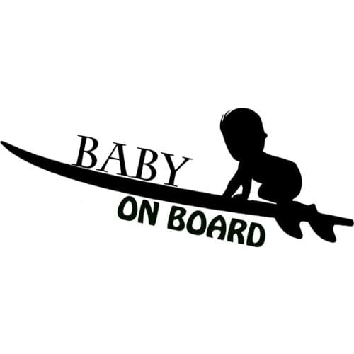 Beautiful Car Stickers Baby Car Personality Funny Cartoon PVC Car Decoration Stickers Creative Waterproof Sunscreen Black/white