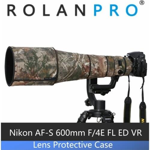 ROLANPRO Lens Camouflage Coat Rain Cover for Nikon AF-S 600mm F/4E FL ED VR Lens Protective Case Lens Coat For Nikon camera