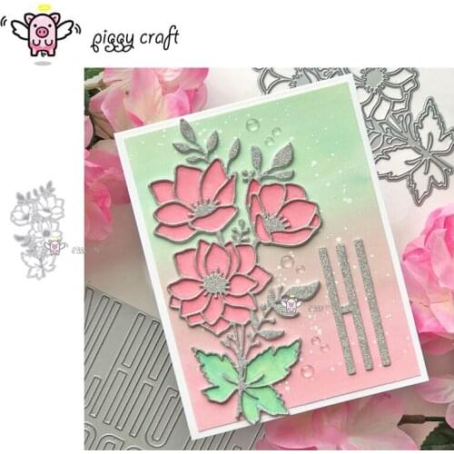 Piggy Craft metal cutting dies cut die mold Flower leaf branch Scrapbook paper craft knife mould blade punch stencils dies