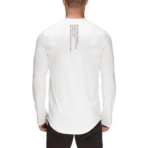 Muscleguys Mesh T-Shirt Gyms Clothing Long Sleeve Tees Fitness Male Autumn Casual Fashion Slim Fit Tshirt Bodybuilding Tops