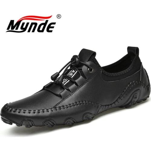 2021 New Mens Casual Shoes Luxury Brand Fashion Genuine Leather Loafers Moccasins Breathable Non-Slip Driving Shoes Boat Shoes