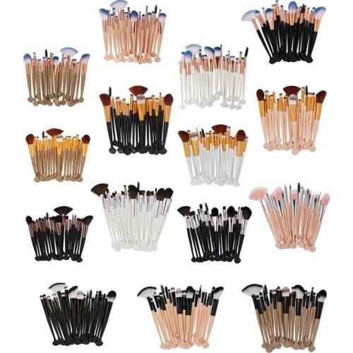 15 colors Professional Makeup Brushes Set 20Pcs/set Powder Foundation Lipstick Eyeshadow Eyeliner Shell Cosmetics brush Kits