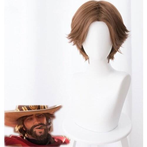 Game Cosplay Wigs Jesse Mccree Cosplay Wigs Heat Resistant Synthetic Hair Halloween Christmas Cosplay Wigs