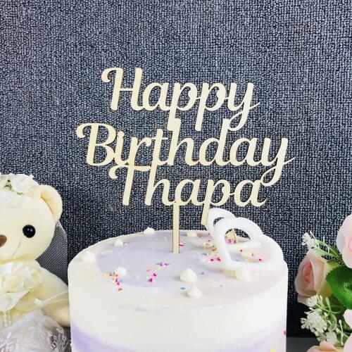 Personalized Name Happy Birthday Cake Topper, Custom Birthday Cake topper, Birthday Gift, Birthday Party Cake Decoration