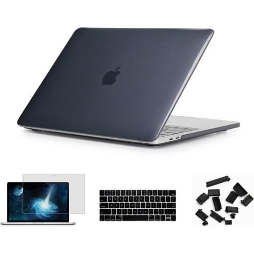4 in1 Rubberized Hard Case Cover+Keyboard Cover+Screen Protector+Dust plug For Macbook Air Pro Retina Touch Bar 11 12 13 15inch