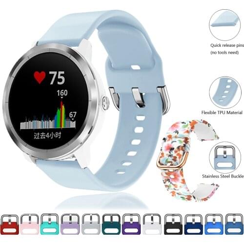 20mm 22mm Strap for Garmin Venu/Venu sq Silicone Bracelets for Garmin Vivoactive 3 4 Forerunner 245 645 wristbelts accessories