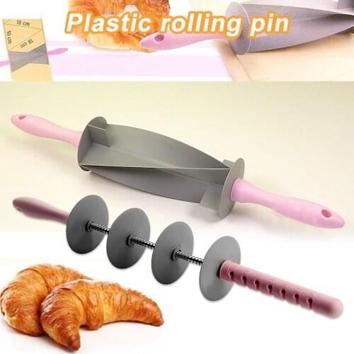 Blade Roller Adjustbale Stainless Rolling Pin Dough Cutters Multi-function Croissant Slicer 3