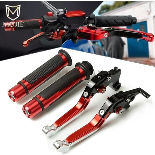 For Suzuki GSXR GSX-R 600 750 1000 GSX-R1000 GSX-R600 GSX-R750 Motorcycle CNC Adjustable Brake Clutch Levers Handlebar Hand Grip