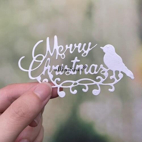 Merry Christmas Metal Cutting Dies Stencils For DIY Scrapbooking Decorative Embossing Handcraft Die Cutting Template