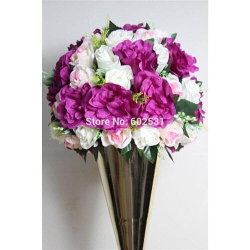 SPR !Free shipping!10pcs/lot wedding road lead artificial flower ball wedding table flowers centerpiece flower balls decoration