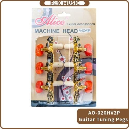 Alice AO-020HV2P Classical Guitar Tuning Key Gold /Black Plated Peg Tuner Machine Head String Tuner