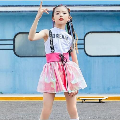 Girls Hip Hop Clothing Kids Jazz Dance Costumes Cheerleading Performance Clothes Street Dancing Modern Stage Wear Rave Clothes