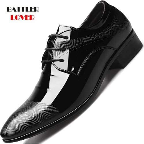 2020 Spring Autumn Dress Shoes for Men High Quality Lace-up Suit Male Business Office Shoe Elegant Homme Wedding Formal Footwear