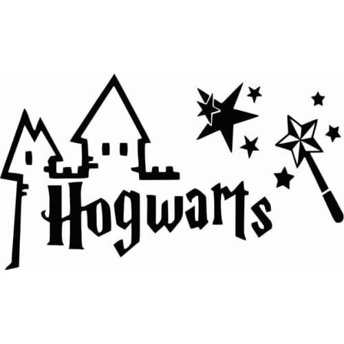 HARRY Castle MAGIC WAND CUT VINYL WALL ART STICKER / DECAL FOR CAR LAPTOP DECOR