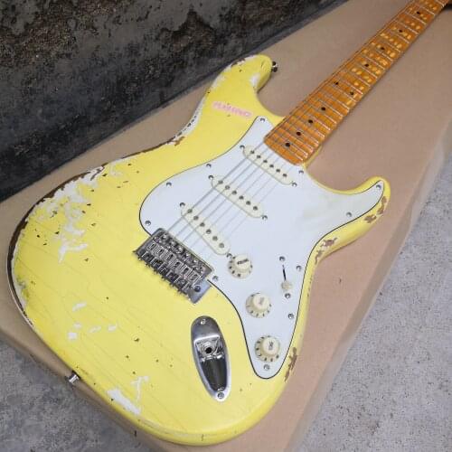 Handmade old vintage electric guitar, relic accessories made old, vintage neck, free shipping