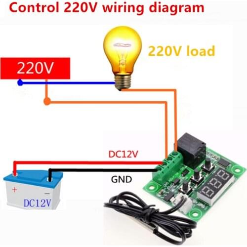XH-W1209 digital display temperature controller high precision temperature controller temperature control switch Mini temperatur