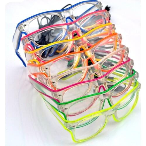 2016 Hot Sell Halloween Christmas Glasses Neon Party Costume Party Decor Supplies Luminescent Glasses LED Light Glasses 5ZHH045