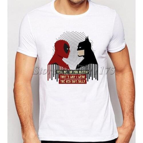 2019 Funny Do You Bleed Printed T-Shirt Mens DeadPool Design T shirt Tops Fashion Tees