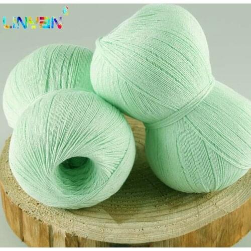 48%cotton,50%ramie 500g silk thread Pure cotton linen sewing thread yarn for knitting wool crochet spun baby Lace crochet t59