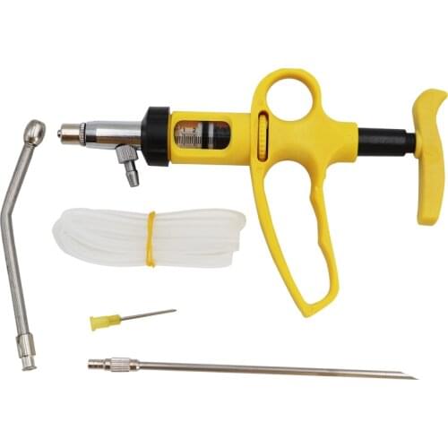 5Ml Veterinary Continuous Syringe Adjustable Automatic Chicken Pig Sheep Cow Poultry Continuous Syringe Vaccine Livestock Tools