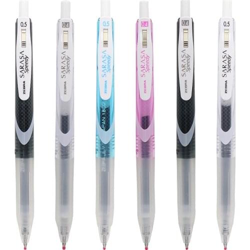 5pcs Japan ZEBRA Sarasa Speedy Quick-drying Gel Pen JJZ33 Black Ink Press Pen 0.4/0.5mm Japanese Stationery School Supplies