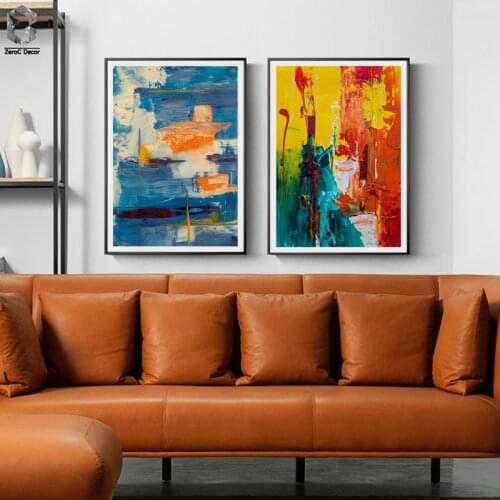 Abstract Wall Art Print Oil Painting Colorful Posters and Prints Wall Picture for Living Room Modern Home Decoration